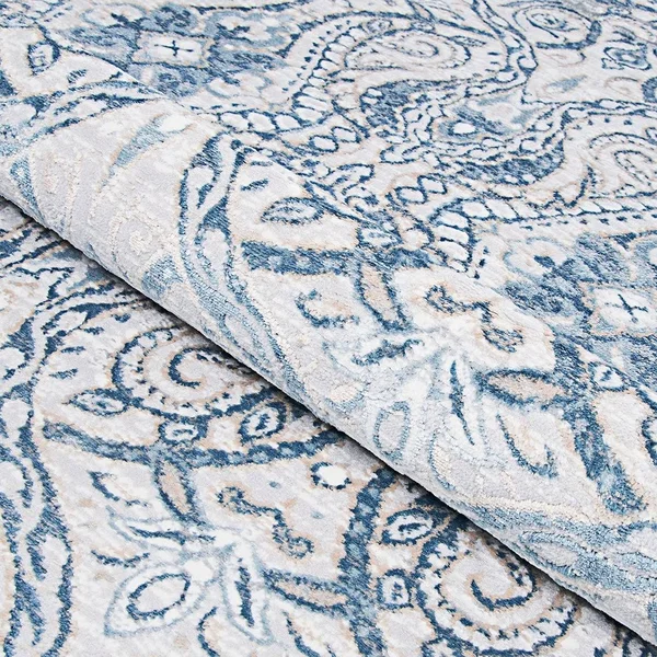Larache Interlace Area Rug - 9&10x22 x 13&2x22 - Gray-Ivory