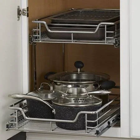 Rebrilliant Dual Slide 2 Tier Under Sink Pull Out Drawer