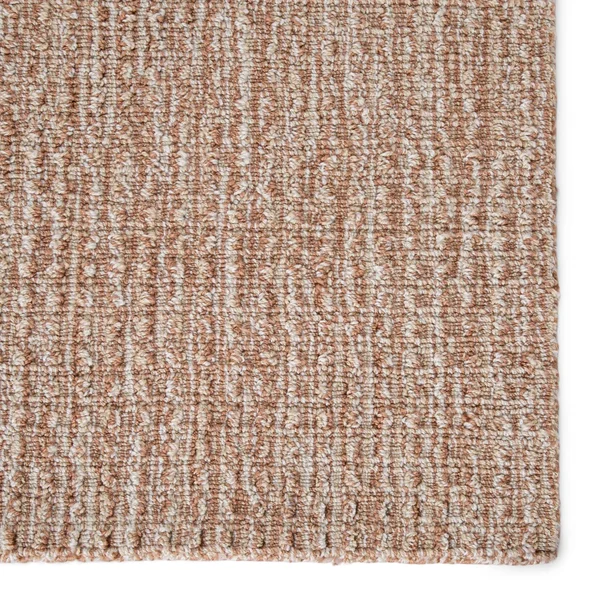 5& x 8& Tan and White Solid Hand Woven Outdoor Area Throw Rug