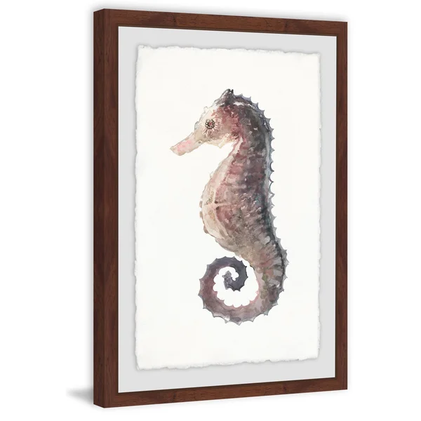Marmont Hill Stiff Seahorse Framed Painting Print
