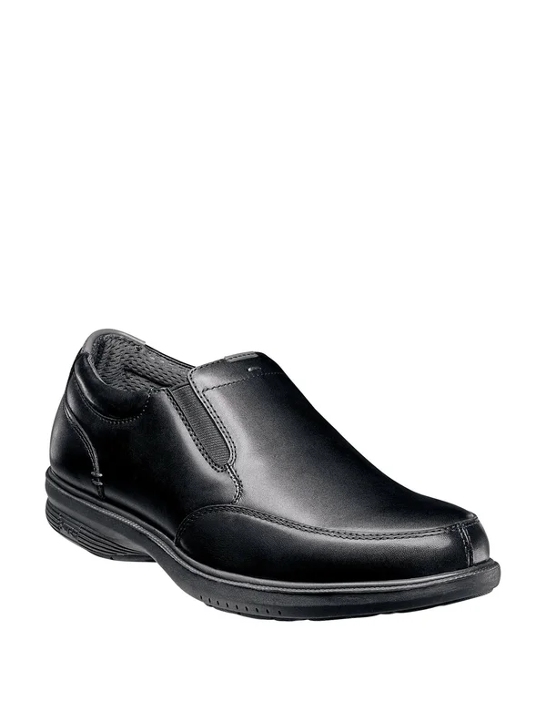 Men's Nunn Bush Myles St. Moc Toe Slip On - Size: 13, Black
