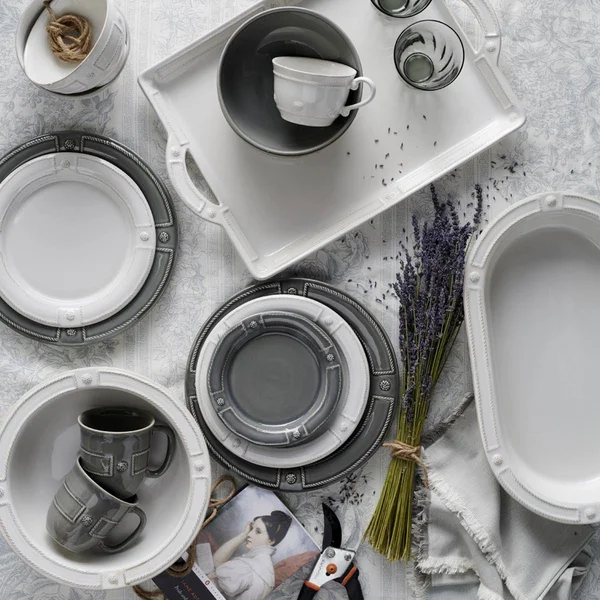 Juliska Berry & Thread French Panel Platter - Whitewash