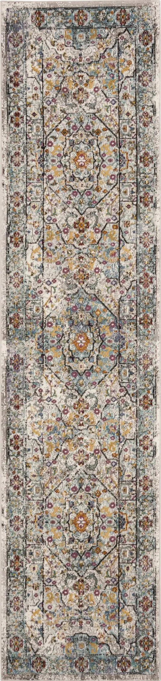 Safavieh Aria ARA199C 6&5x22 x 6&5x22 Round Cream, Blue Area Rug