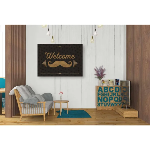 Epic Graffiti 'Coffee and Friends V' by Veronique Charron - Canvas Wall Art, 54 inchx40 inch, Size: 54 x 40, Black