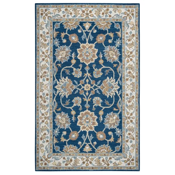 Crypt Blue 5& x 8& Hand-Tufted Rug- CY1004