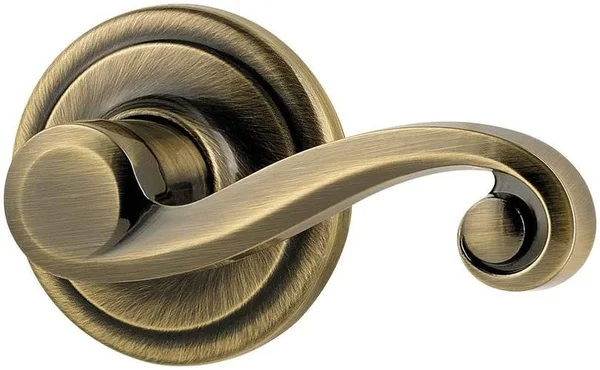 Kwikset 967LL-LH-S Lido Lever Left Hand Double Cylinder Interior Pack with Smart Antique Nickel