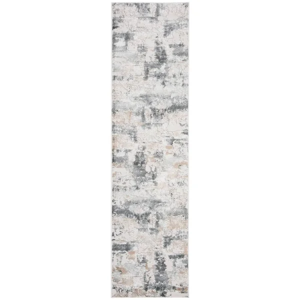 Safavieh Vogue Michie Modern Abstract Rug (5& x 5& Round - Beige/Charcoal)