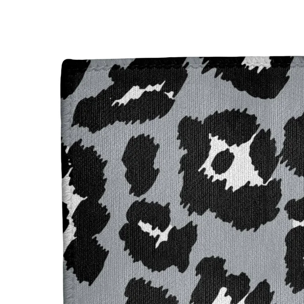 Oakland Football Leopard Print Area Rug - Silver/White/Black - 2.5' x 8'