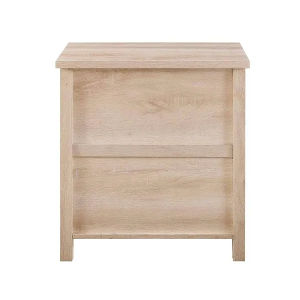 Walker Edison Odette 25 3 Drawer Nightstand White Oak Finish