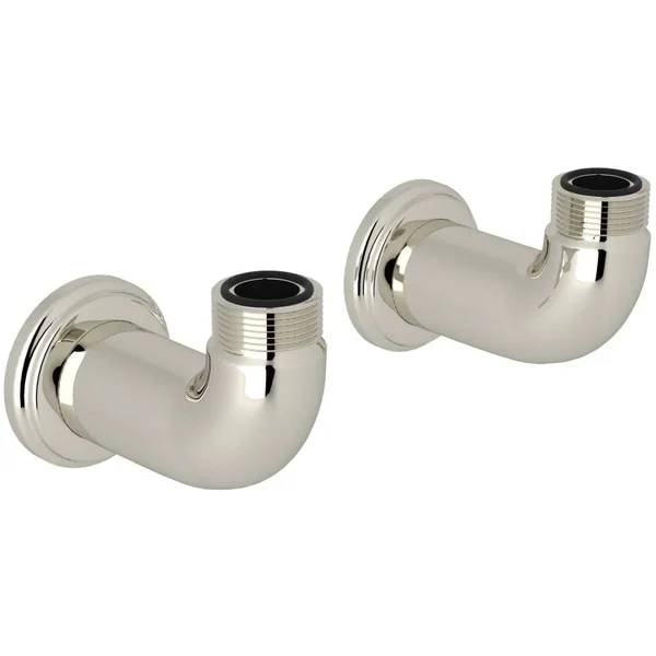 Rohl U.6381PN Polished Nickel Perrin and Rowe Set of Wall Unions
