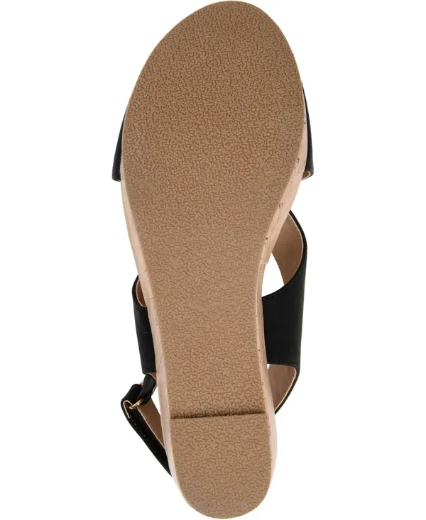 Journee Collection Women's Jenice Wedge Sandal White 6