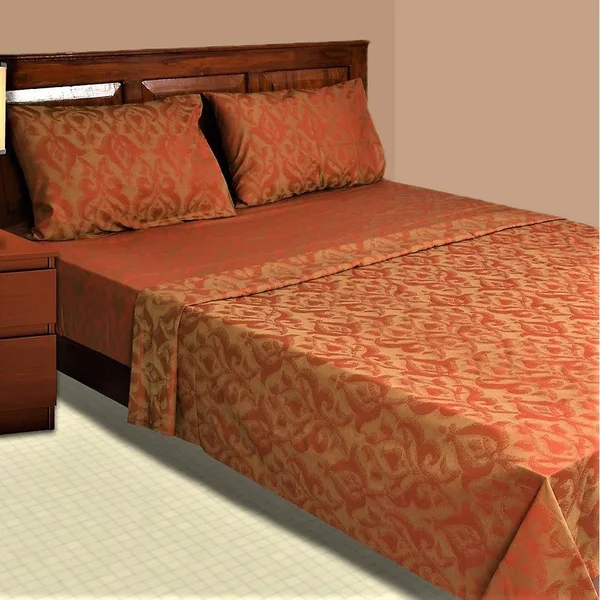 Just Linen 400 Thread Count 100% Egyptian Quality Cotton - Coordinated Geometric & Abstract Design, Abbey Stone Color, Elegan