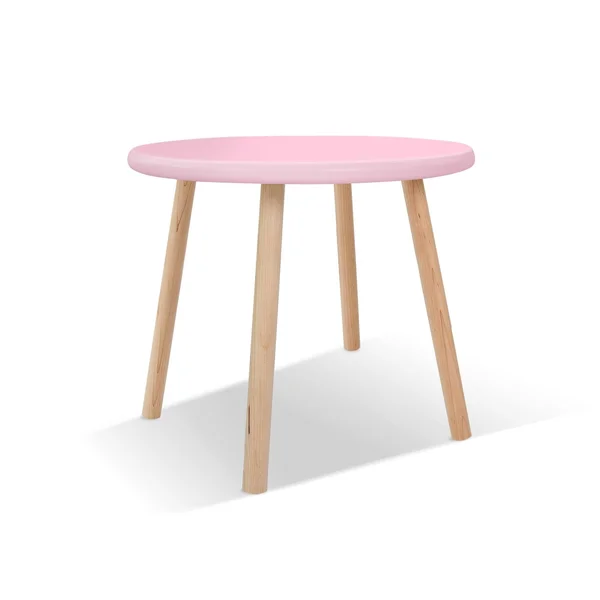 Peewee Round Kids Table, Walnut/Mint, 23.5x22 Small