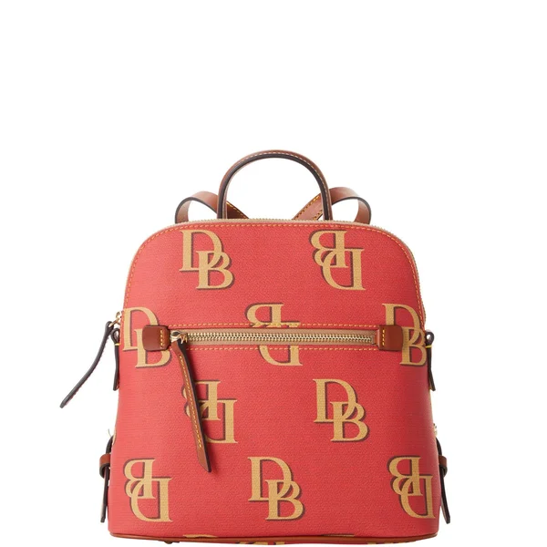 Dooney & Bourke Coated Cotton Monogram Backpack, Red