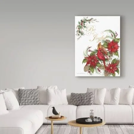 Trademark Fine Art Kathleen Parr McKenna Holiday Happiness VI 18x24 Canvas Art, WAP04965-C1824GG