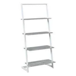 57x22 Graystone 4 Tier Ladder Bookcase/shelf Faux Birch/White - Breighton Home