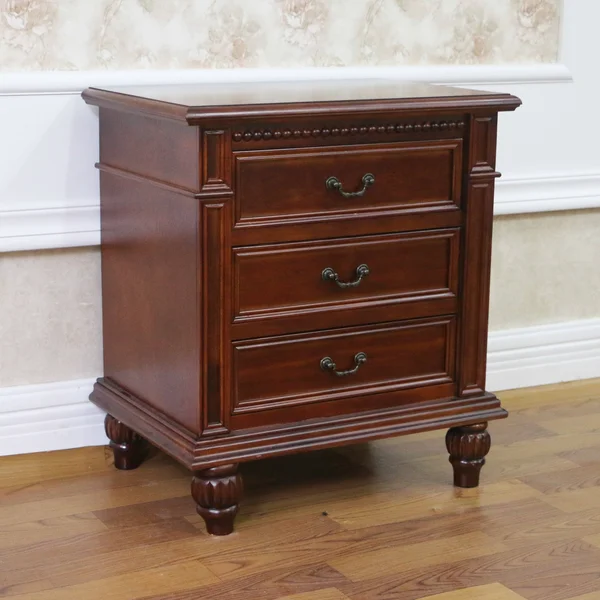 International Caravan Windsor 3-Drawer Carved End Table