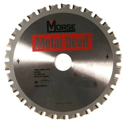 MK Morse CSM1052TSC Metal Devil 10-Inch 52-Teeth Thin Steel Cutting Saw Blade with 5/8-Inch and Diamond Knockout Arbor