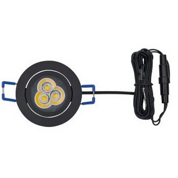 Tresco International 3W Pockit Spot Puck Light, 5000K Cool White - Black L-LED-3DSP-CBL-1