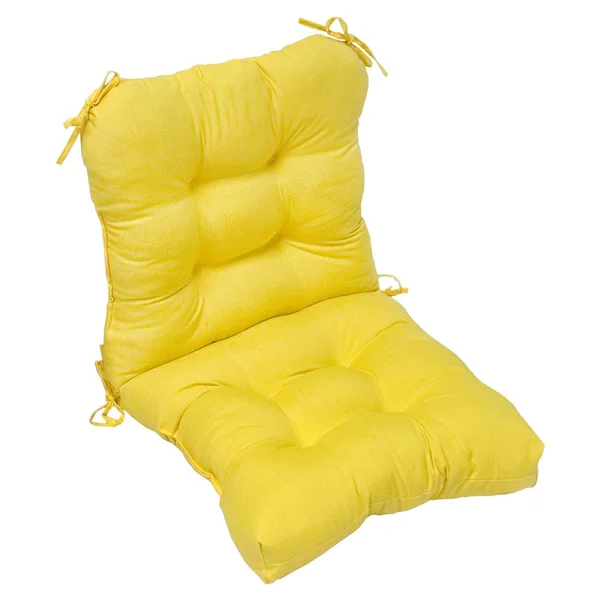 Greendale Home Fashions Outdoor Seat/Back Chair CUSHION - Sunbeam, 42 x 21 x 4 inches