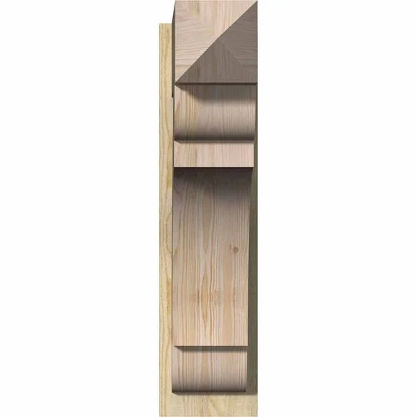 Ekena Millwork OUT08X24X32OLY03RDF 8x22W x 24x22D x 32x22H Olympic Rough Sawn Arts and Crafts Outlooker, Douglas Fir