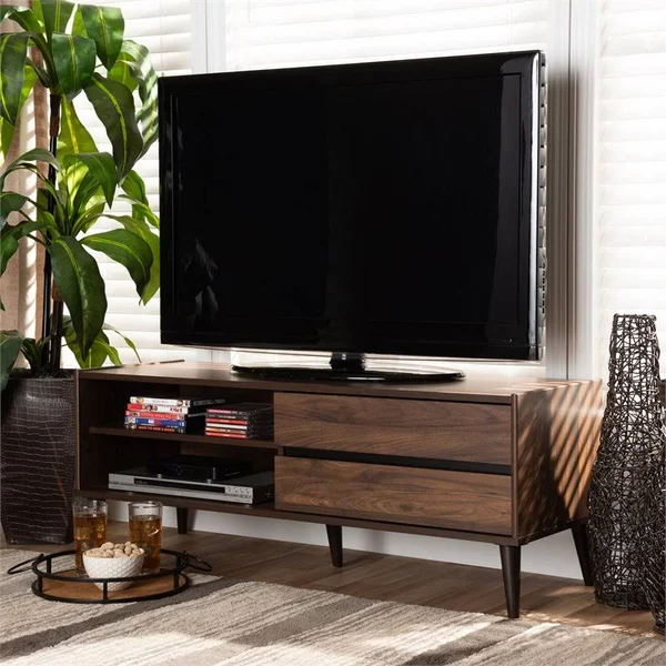 Bowery Hill Wood 32x22 TV Stand in Walnut - BH-4752-2006774