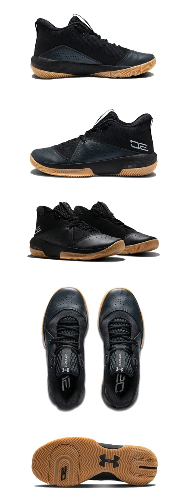 Under Armour Adult SC 3Zer0 IV Basketball Shoes - Black, 11/12.5