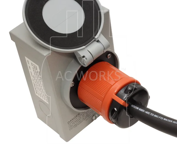AC Works NEMA L6-30 Rubber SOOW 10/3 Extension Cord (25ft)