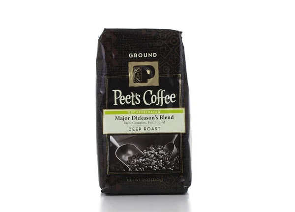 Peets Coffee Coffee - Ground, Dark Roast, Major Dickason&s Blend, Decaf - 12 oz
