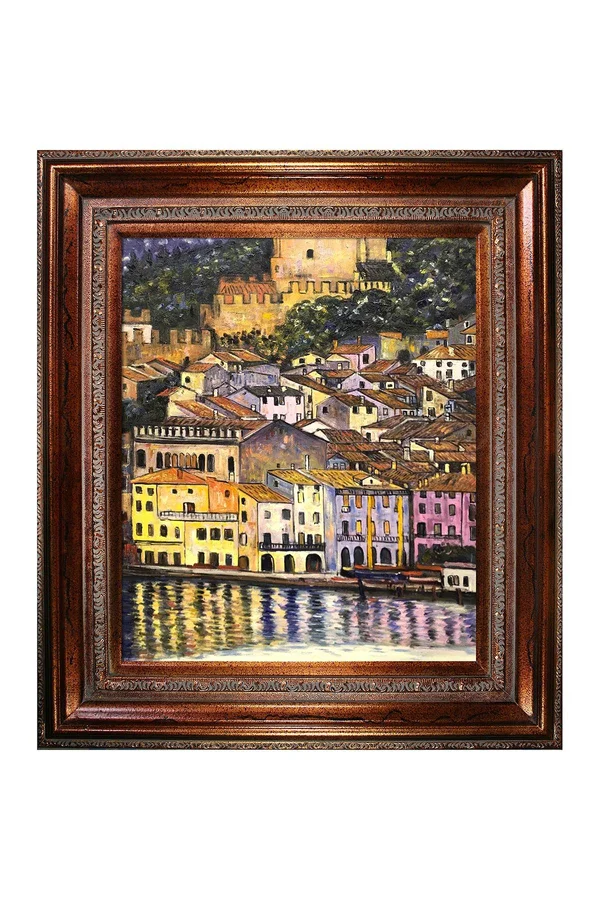 La Pastiche Gustav Klimt 'Malcesine on Lake Garda' Framed Art