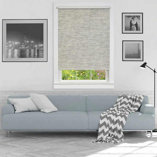 Achim 21x22 x 72x22 Cordless Privacy Jute Shade - Heather