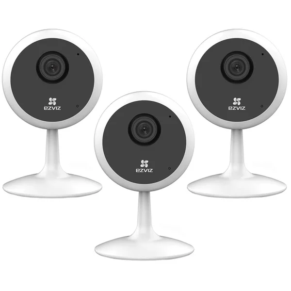EZVIZ EZC1C1D2 C1C 1080p Indoor WiFi Security Camera Smart Motion Detection Zone 3 Pack - White