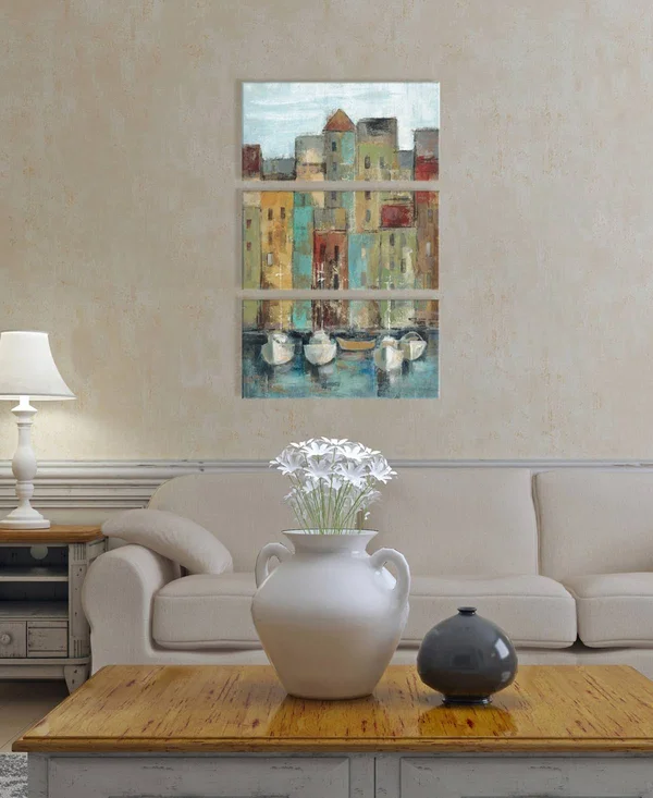 iCanvas Old Town Port I by Silvia Vassileva Gallery-Wrapped Canvas Print - 60x22 x 40x22 x 1.5