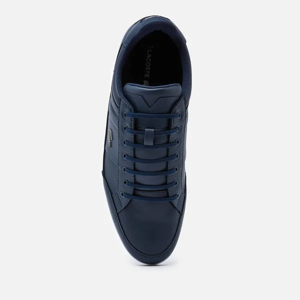 Lacoste Chaymon Bl 1 Navy White Leather Mens Trainers - 9 UK