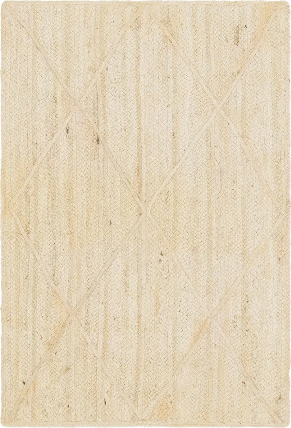Unique Loom Trellis Braided Jute Area Rug (2& 2 x 6& 0 Runner - Beige)