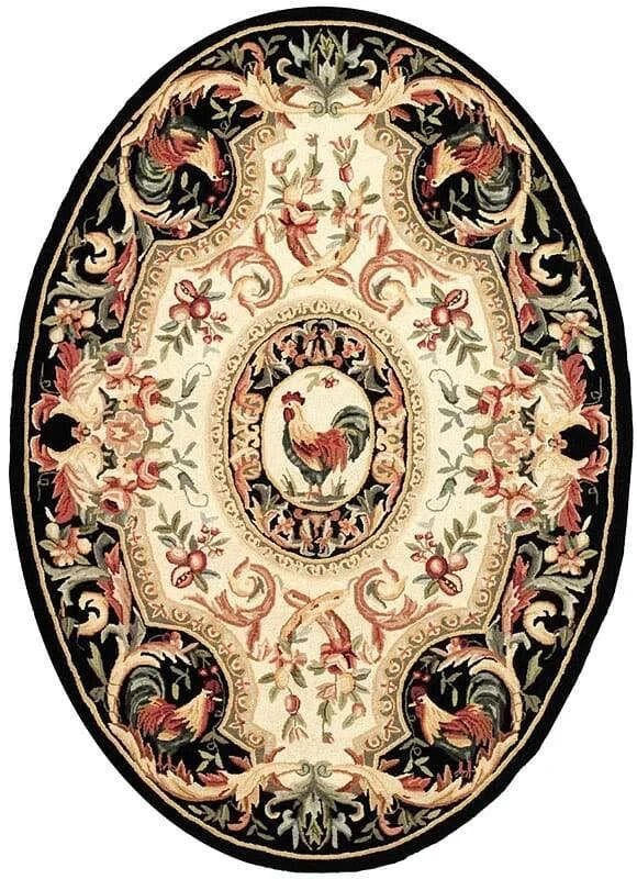 Safavieh Chelsea HK48K 2&9x22 x 4&9x22 Ivory, Black Area Rug