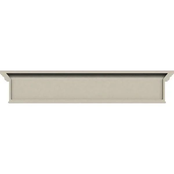 Ekena Millwork CRH07X48BT 48x22 Bottom Width x 52x22 Top Width x 7 1/4x22H x 1x22P, Craftsman Crosshead with Bottom Trim