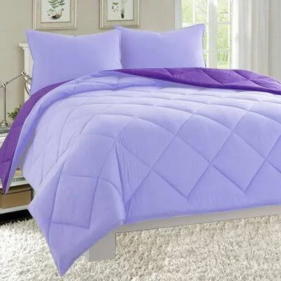 Azed Reversible Comforter Set Latitude Run Color: Lilac/Purple, Size: Full Comforter + 2 Standard Shams