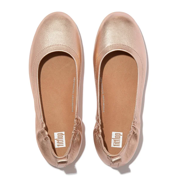 Fitflop Women's Allegro Rose Gold Ballet Flats