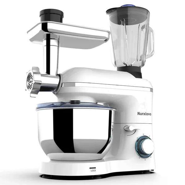 Nurxiovo 3 in 1 Stand Mixer - 850W Kitchen Food Mixer with 6 Speed and Pulse, Home Mixer Stand Up with 7qt Stainless Steel Bowl, Do