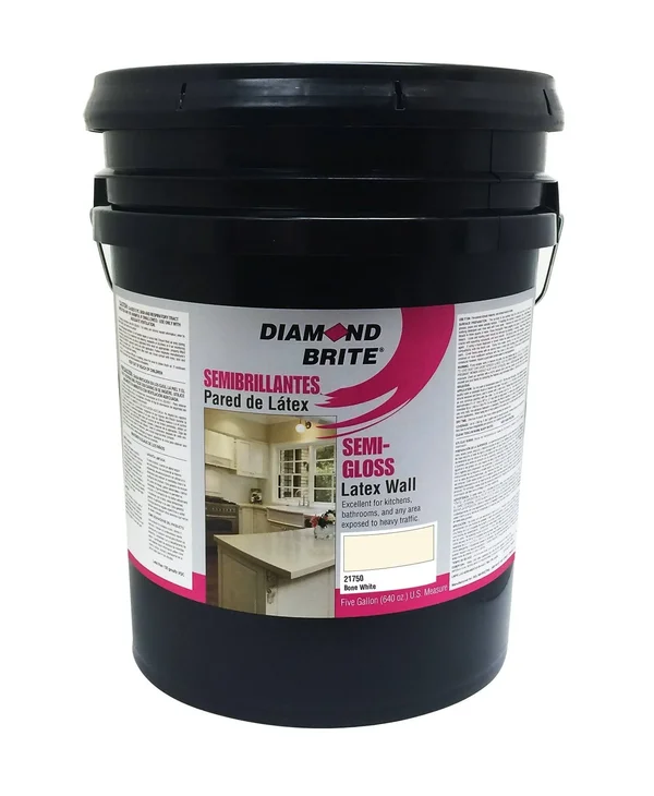 Diamond Brite Paint 21750 5-Gallon Semi Gloss Latex Paint Bone White