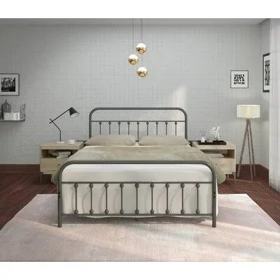 Deora Platform Bed Red Barrel Studio Color: Gray Silver, Size: Queen