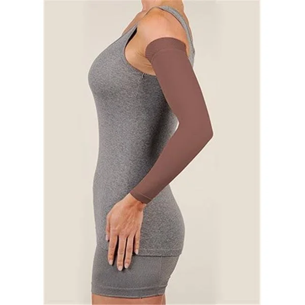 Juzo Soft Max 15-20 mmHg Armsleeve w/ Silicone Top Band, IV, Chocolate
