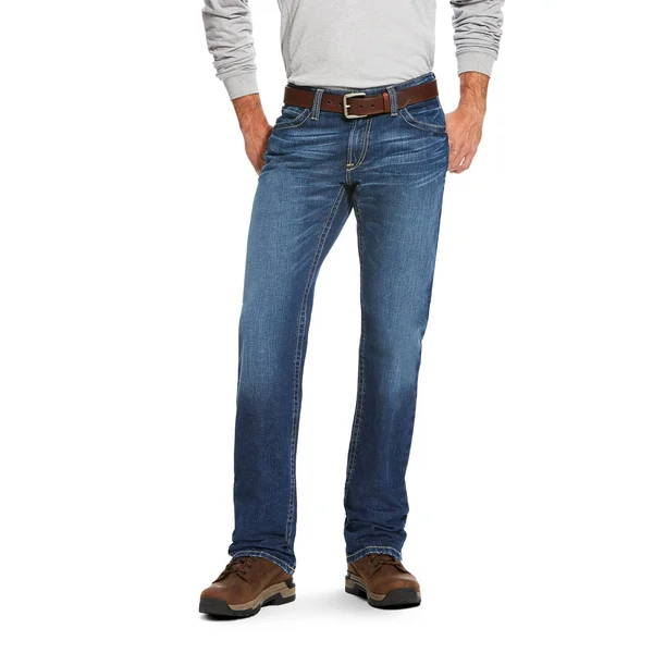 Ariat Men's M4 Titanium Low Rise DuraStretch Stitched Incline Boot Cut FR Work Jeans