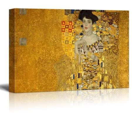 Wall26 Canvas Wall Art - Adele Bloch-Bauer&s Portrait by Gustav Klimt - Giclee Print Gallery Wrap Modern Home Decor Ready to Han