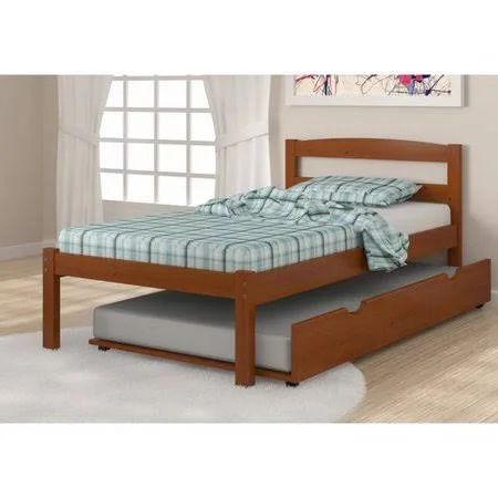Harriet Bee Goddard Full/Double Platform Bed - Size: Twin, Brown