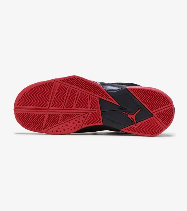 Jordan Boys True Flight - Basketball Shoes Black/Gym Red/Metallic Silver Size 04.5