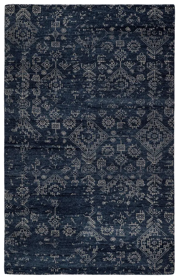 Jaipur Living LIB10 Azuma Tribal Dark Blue/Light Gray Area Rug 2&x3&