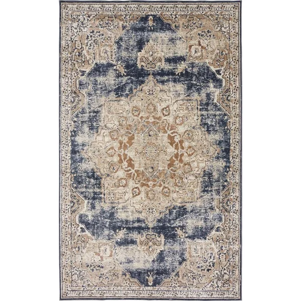 Unique Loom Roosevelt Chateau Area Rug (4& 0 x 6& 0 - Beige/Light Blue)