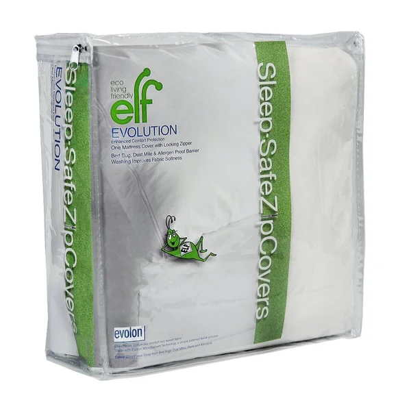 Sleep Safe ZipCovers Evolon Allergy Mattress Protector 15x22 Queen Zippered Mattress Encasement Dust Mite - Bed bug, and Allergen
